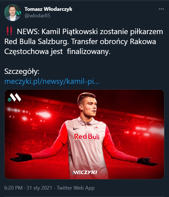 Z EKSTRAKLASY DO RB SALZBURG!